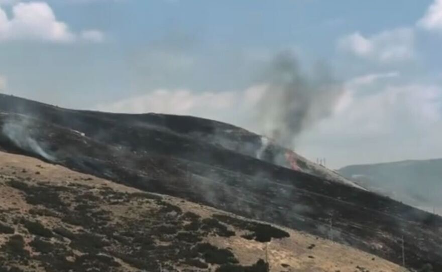 Photos of the Rocky Canyon Fire in Summit County taken on Aug. 9, 2026.