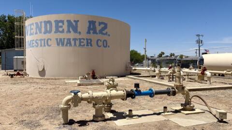 The water table below the Wenden Domestic Water Improvement District has dropped 18 feet in two years. (Peter O'Dowd/Here & Now)