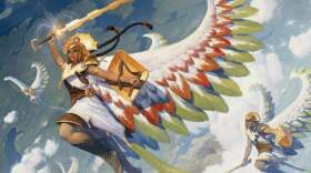 Card art for "Resplendent Angel" in "Magic: the Gathering"'s "Lost Caverns of Ixalan" set. (Victor Adame Minguez/Wizards of the Coast)
