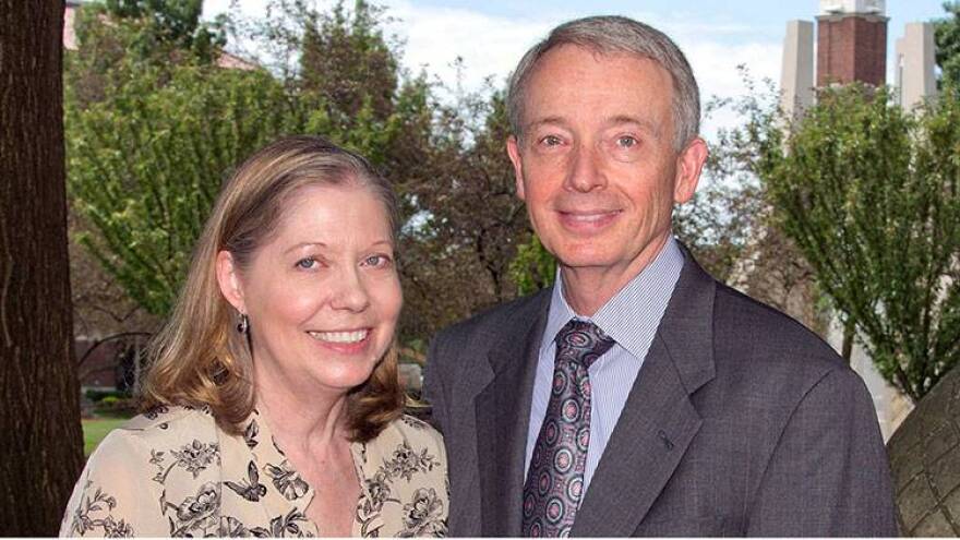 Purdue President Mitch Daniels on Friday announced the gift from Charles D. "Chuck" Davidson and his wife, Nancy.