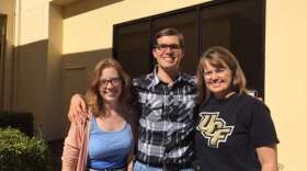 From left to right: speech language pathologist Arianna Morgart, stroke surviver Wade Cole and Stephanie Cole, Wade's mother.