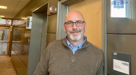 Scott Barger standing in the WPSU hallway.