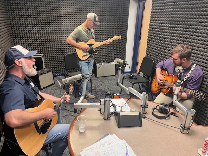 Michael Goldsmith, Hunter Copeland and Chris Cook of the Michael Goldsmith Band