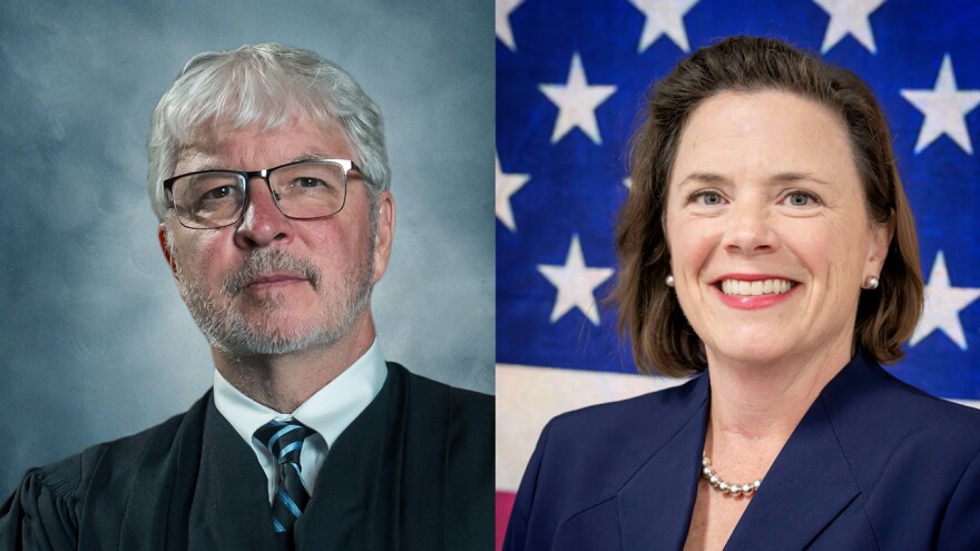 Justice Michael Donnelly (D) and Judge Megan Shanahan (R)