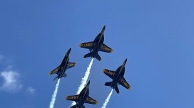 The Blue Angels demonstrate the capabilities of the aircraft and pilots