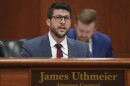 FILE - Florida Attorney General James Uthmeier speaks during a meeting between Gov. Ron DeSantis and the state cabinet at the Florida capitol in Tallahassee, Fla., March 5, 2025.