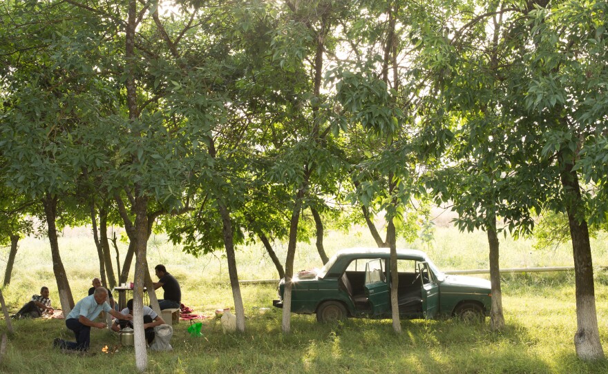 Picnicking in Gadabay district, July 2018.