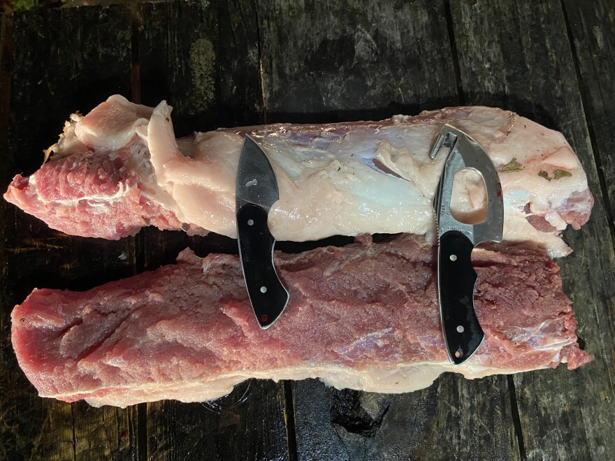 Wild pork backstraps, ready for the smoker.