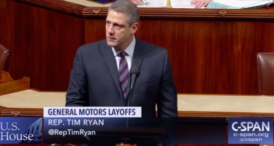Rep. Tim Ryan (D-Niles) speaks on the floor of the U.S. House Friday morning.