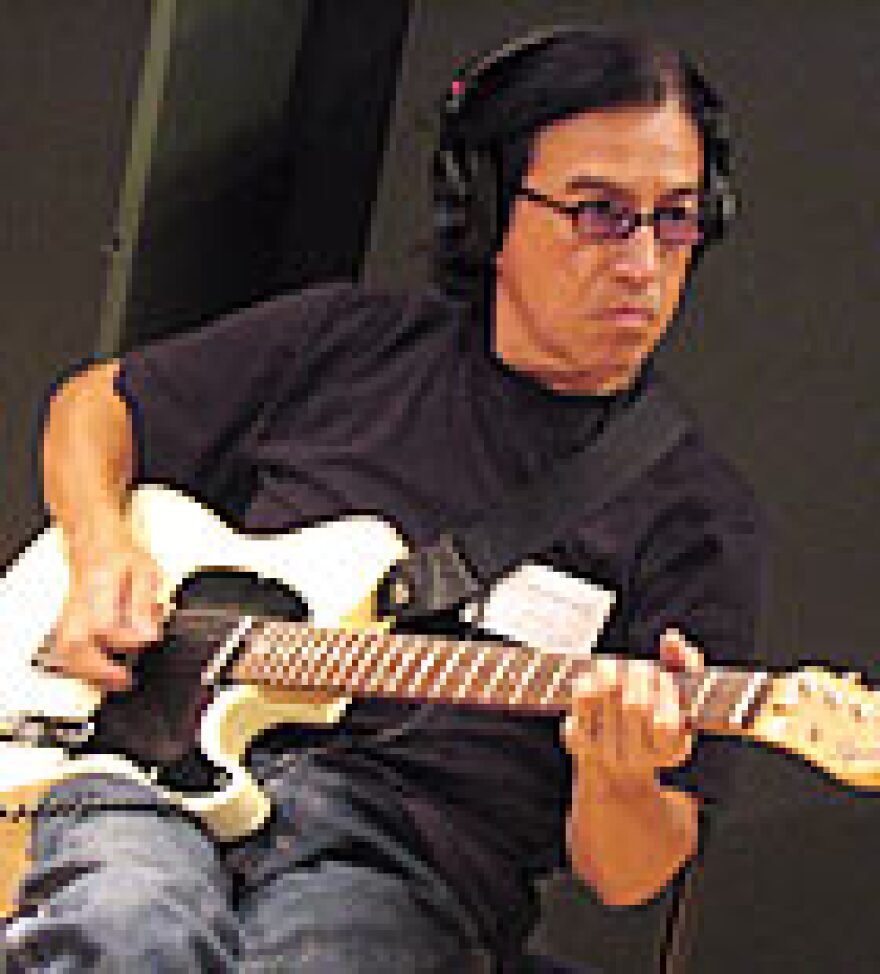 Louie Perez, in the studio.