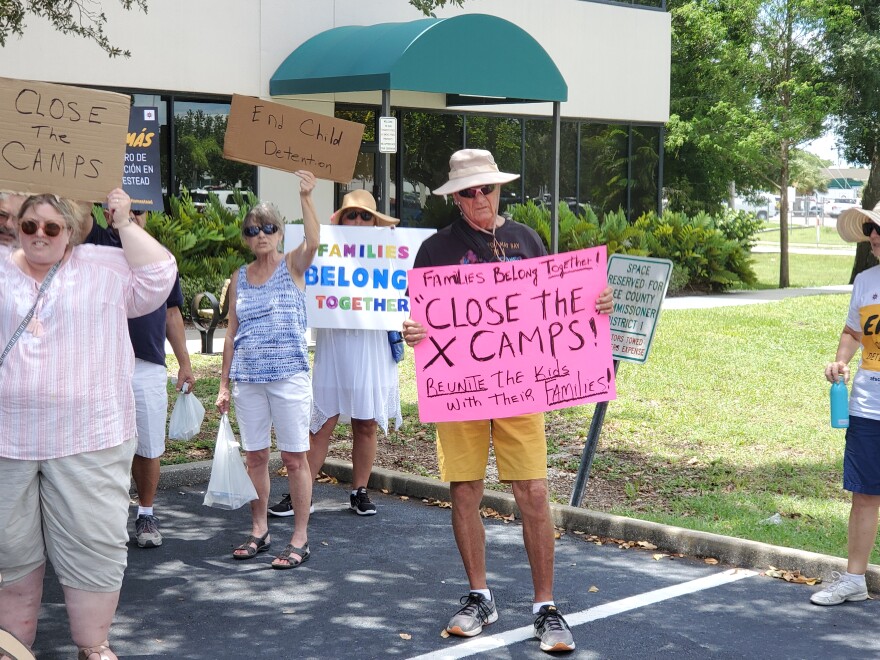 Migrant Detention Protest at U.S. Rep. Francis Rooney's Cape Coral Office