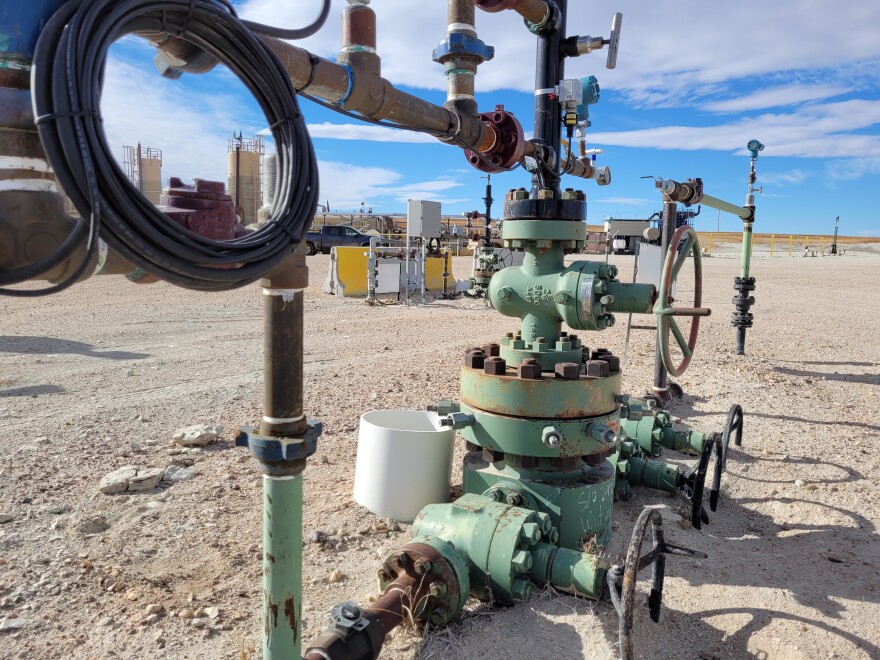 Energy resources are extracted from the subsurface at this well head. Not just oil and gas, but geothermal heat, too