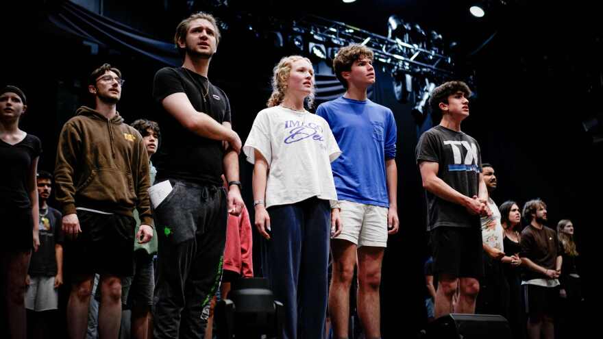 Cast of Arts Bonita's 'Titanic' in rehearsal.