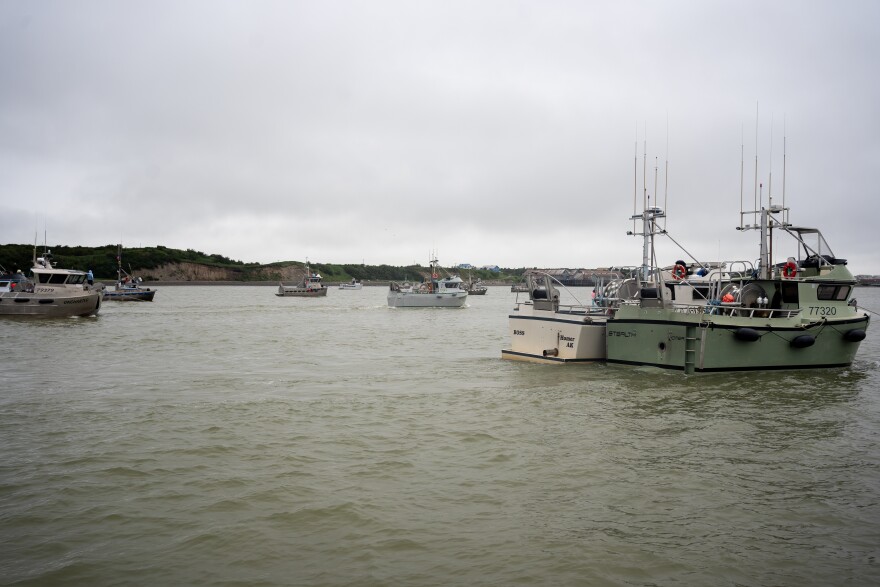 Vessels in the Naknek River entrance