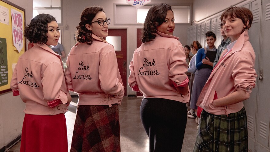 <em>Grease: Rise of the Pink Ladies</em> was recently nominated for two Emmys but it was canceled after one season and has been removed from Paramount+. Above, Tricia Fukuhara as Nancy Nakagawa, left, Marisa Davila as Jane Facciano, Cheyenne Wells as Olivia Valdovinos and Ari Notartomaso as Cynthia Zdunowski<em>.</em>