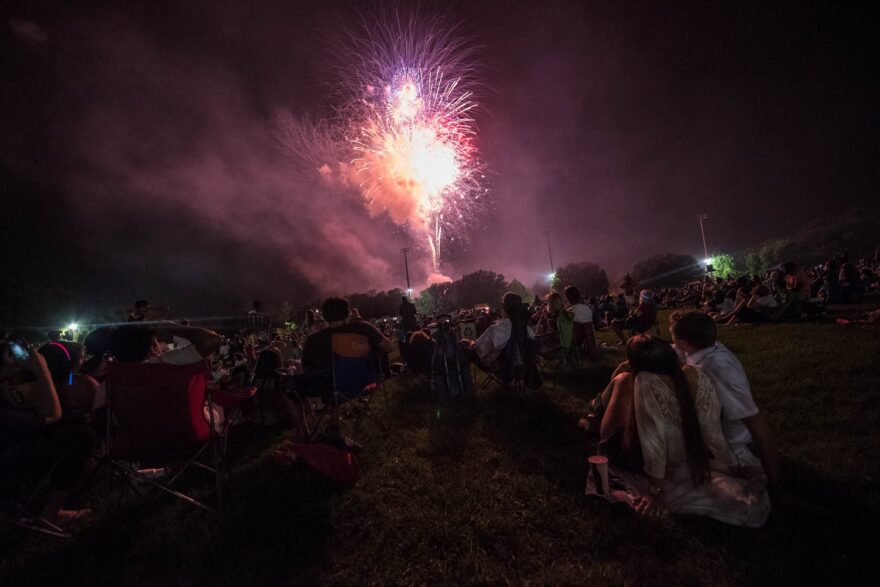 The finale kicked off shortly before 10 p.m. and for many launched the holiday weekend. (Will England/WUFT News)