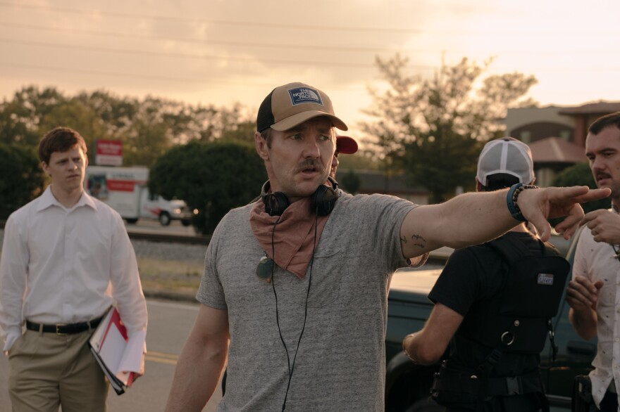 Joel Edgerton (center) directed <em>Boy Erased</em>, which stars Lucas Hedges (left) as a college student sent away to a gay "conversion therapy" center.