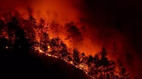 The Chestnut Knob fire burned in South Mountain State Park, 10 miles south of Morganton, in 2016.