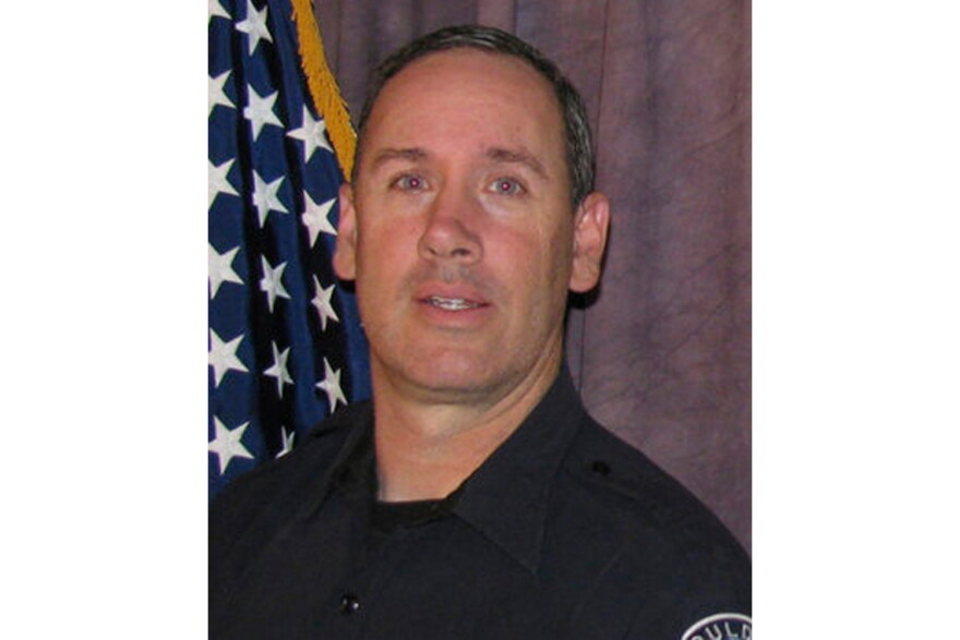 This photo tweeted by the Boulder Police Department late Monday, March 22, 2021, shows Officer Eric Talley. Police say multiple people have been killed in a shooting at a supermarket in Boulder, Colo., including Talley.