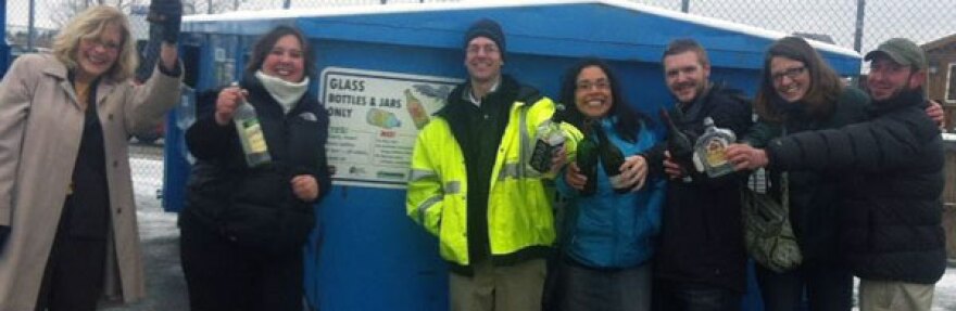 More than 200 ACE members sent emails to the Muni Public Works Office to support glass recycling. Within 5 days, glass was approved as a construction material. Over the next few months ACE continued to work with several organizations and agencies to more the project forward. Photo courtesy of Alaska Center for the Environment.