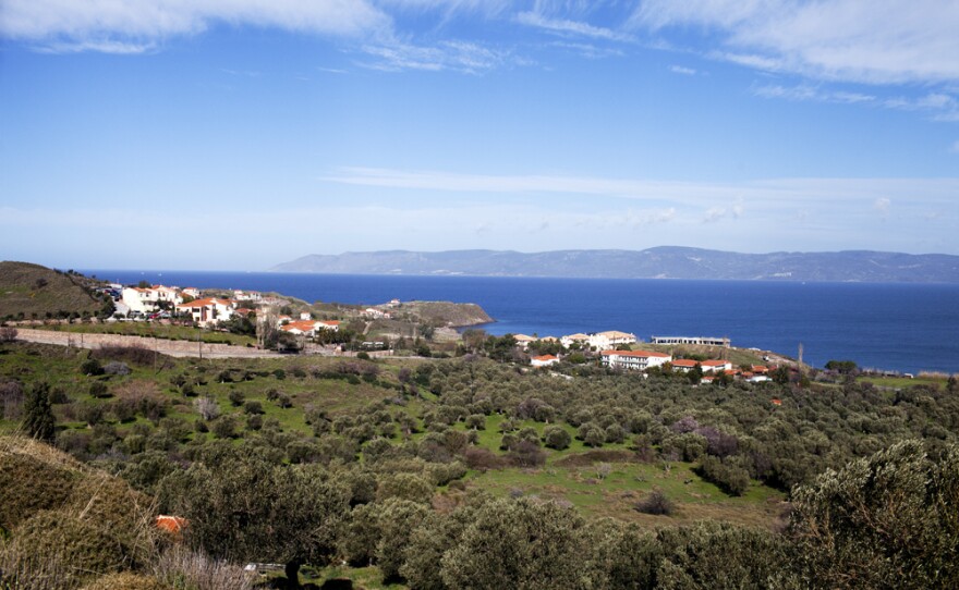 The Turkish coast is visible from northern Lesbos. Many of the 1 million refugees and migrants who landed on Greek shores in the last year arrived on Lesbos.