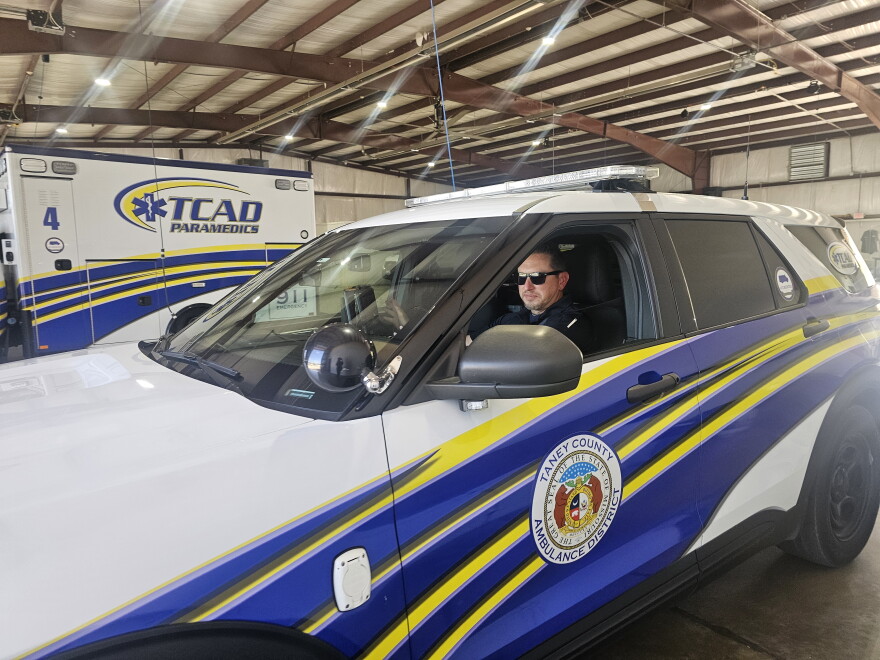 Nathan Rogers, a paramedic and blood transfusionist with Taney County Ambulance District