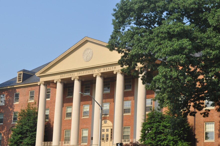 The James H. Shannon Building on the National Institutes of Health campus in Bethesda, Maryland.