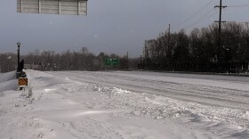 A travel warning continued for Monroe County Monday morning, including Interstate 69 (pictured).