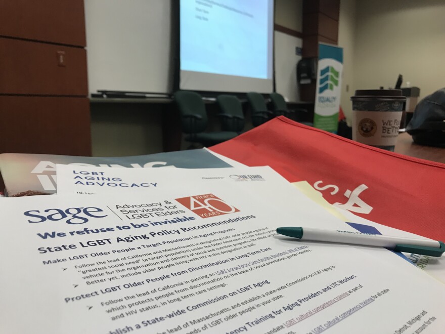 Working groups brainstormed ways to implement protections for LGBTQ seniors in Florida during a symposium on aging Friday.