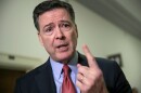 FILE - Former FBI Director James Comey speaks to reporters on Capitol Hill in Washington, Dec. 17, 2018.