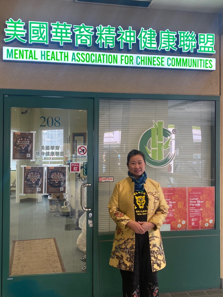 MHACC founder Elaine Peng outside her Oakland office.