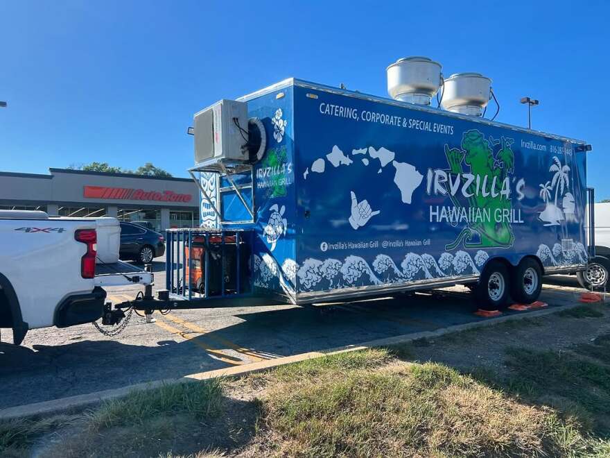 Exterior view of Irvzilla's Hawaiian Grill food truck.