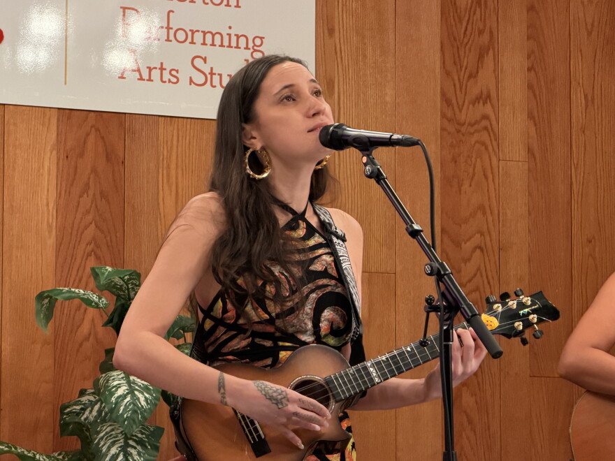 ʻUkulele musician Taimane performs in HPR's Atherton Studio on Oct. 7, 2026.