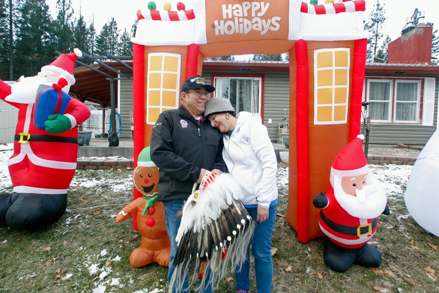 Anna and her husband, Gene Sorrell, outside their home in Evaro, Mont. Anna eventually received follow-up care for her surgery, but the process took years.