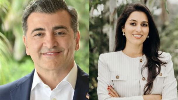 Republican Casey Askar (l.), Democrat Pia Dandiya (r.)