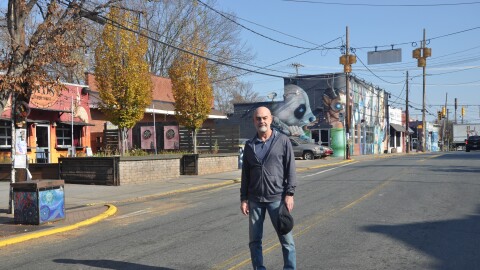 Jerry Kirk, Charlotte artist and author, was one of the people who helped create the NoDa art district in the 1990s. He’s written a new memoir about it. It’s called “Memories of NoDa.”