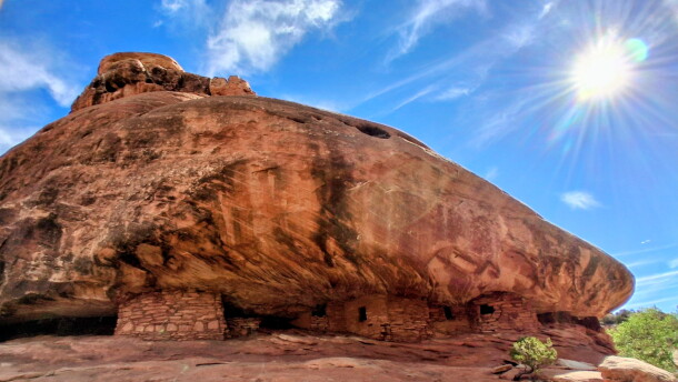 House on Fire, an Ancestral Pueblo site in Mule Canyon, remains within the revised boundaries of Bears Ears National Monument. More than 1.2 million acres removed from the monument are scheduled to open to mineral entry on September 11. LP McKay /