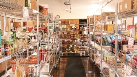 Inside the Island Grown Food Pantry on Martha's Vineyard