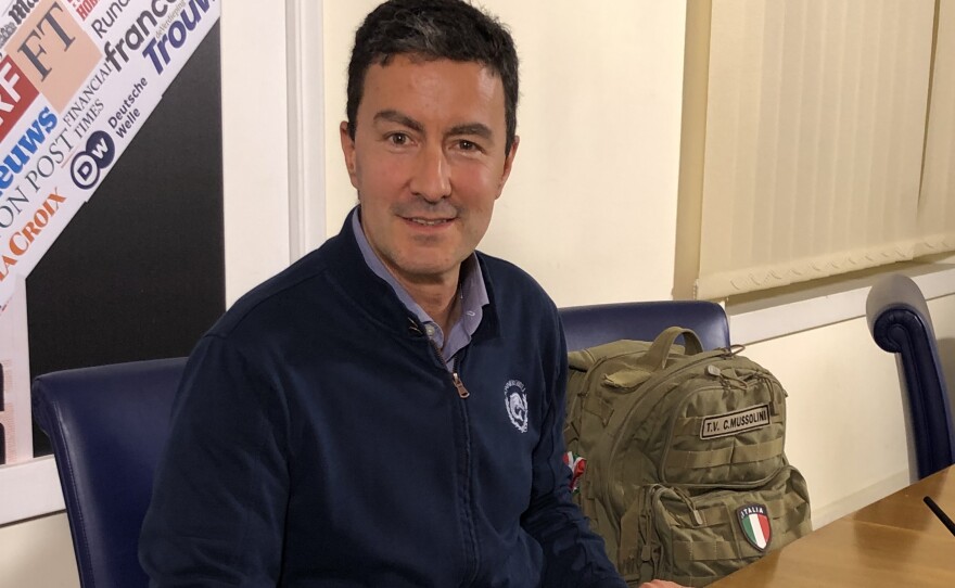 Italian politician Caio Giulio Cesare Mussolini, the great-grandson of dictator Benito Mussolini, is running for a seat in the European Parliament.