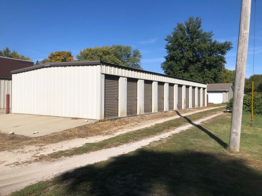 Human remains were found in this storage unit at 105 E 3rd St. in Maquon. 