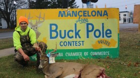Brad Moore of Mancelona won 1st Buck at the Mancelona Buck Pole this year, a 71 year old tradition.