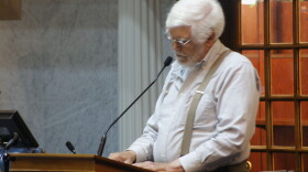 St. Joseph County farmer Bob Humbarger shares his concerns about economic development harming farmland in his area at an interim study committee meeting.