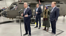 Sikorsky President Paul Lemmo, U.S. Sen. Chris Murphy, U.S. Rep. Rosa DeLauro and Connecticut Gov. Ned Lamont were on hand to celebrate Sikorsky's 100th anniversary and the delivery of its 5,000th Black Hawk helicopter in January.