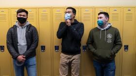 Students wearing masks at Bethel Regional High School.