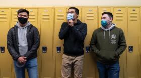 Students wearing masks at Bethel Regional High School.