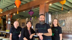 The Takacs family at Pho Tau Bay, with Karl, Tuyet, Karl Jr. and Laura Hebert, in 2022.