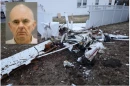 Richard McClung, shown in inset photo, and the wreckage of the small airplane he was piloting when it crashed Feb. 14 in a residential community between McHenry County and Rockford.