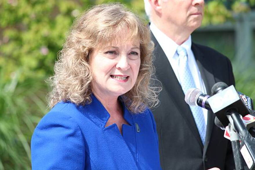 State Superintendent Glenda Ritz announced her gubernatorial campaign at an event at Ben Davis High School in Indianapolis.