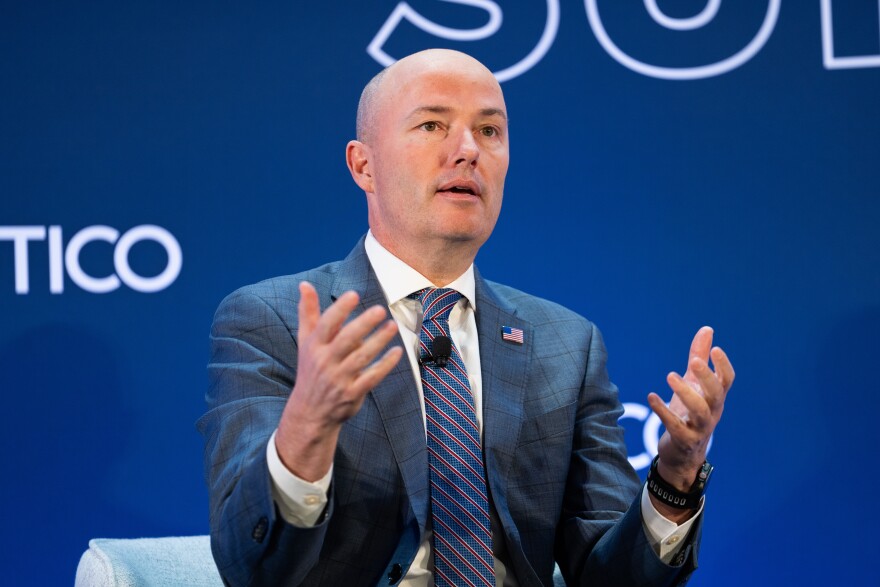 Utah Gov. Spencer Cox speaks at an event at the National Governors Association Winter Meeting, Thursday, Feb. 19, 2026, in Washington.