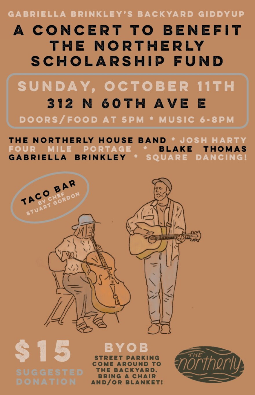 Poster for "A Concert to Benefit the Northerly Scholarship Fund"
